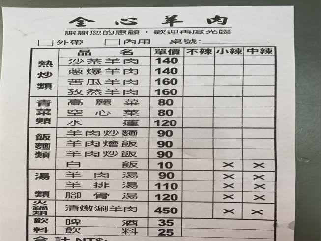 全心羊肉
