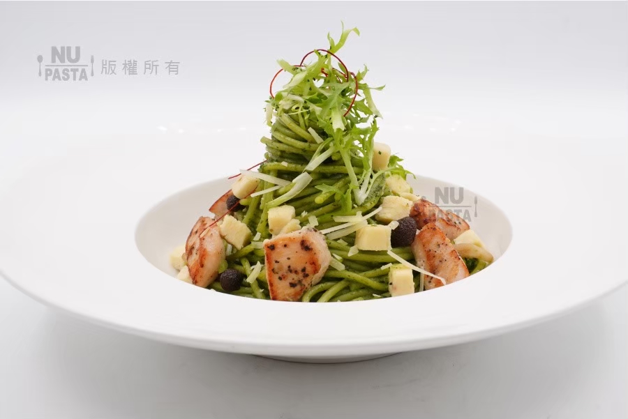 222羅勒青醬雞肉佐骰子起司(微微辣)