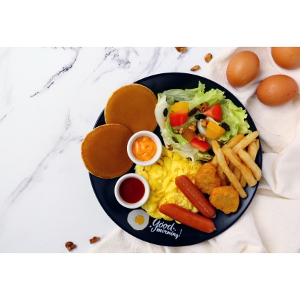 德式香腸鬆餅餐