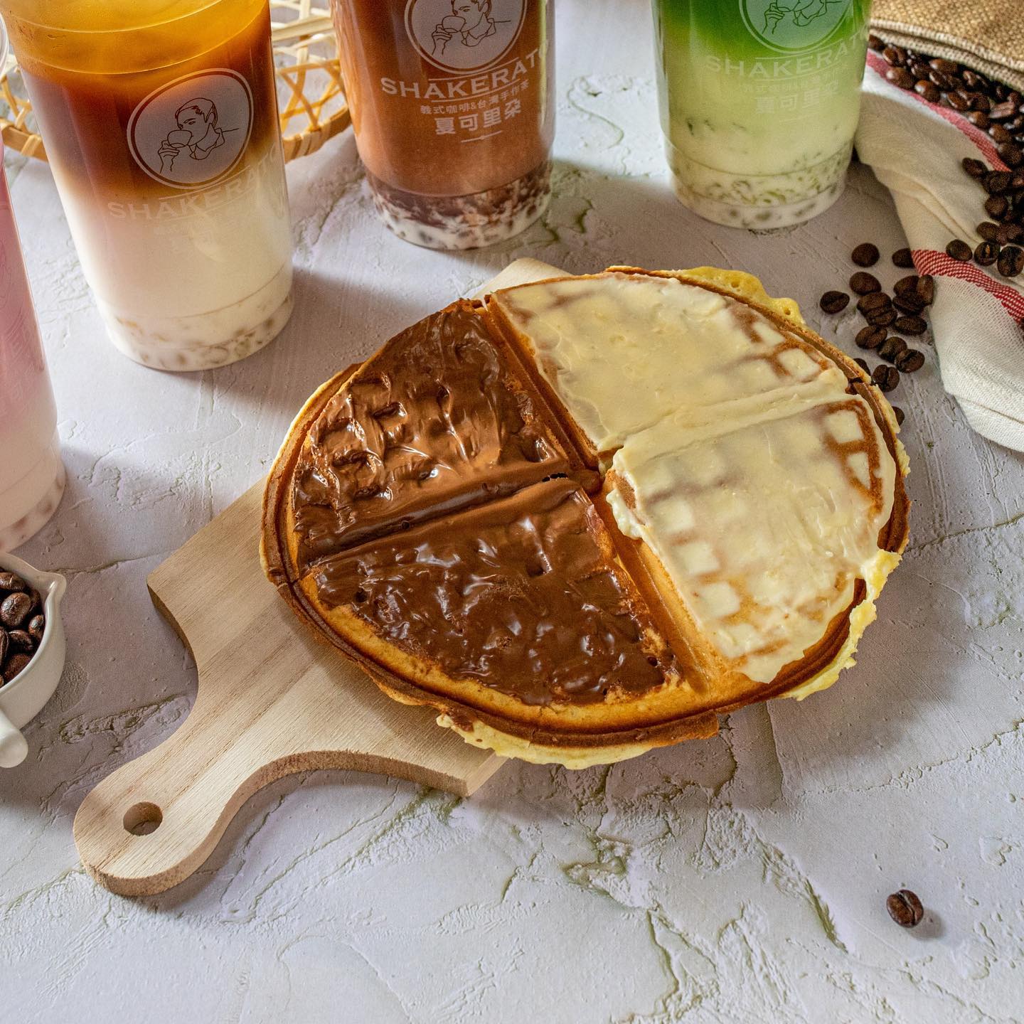 榛果可可卡士達鬆餅