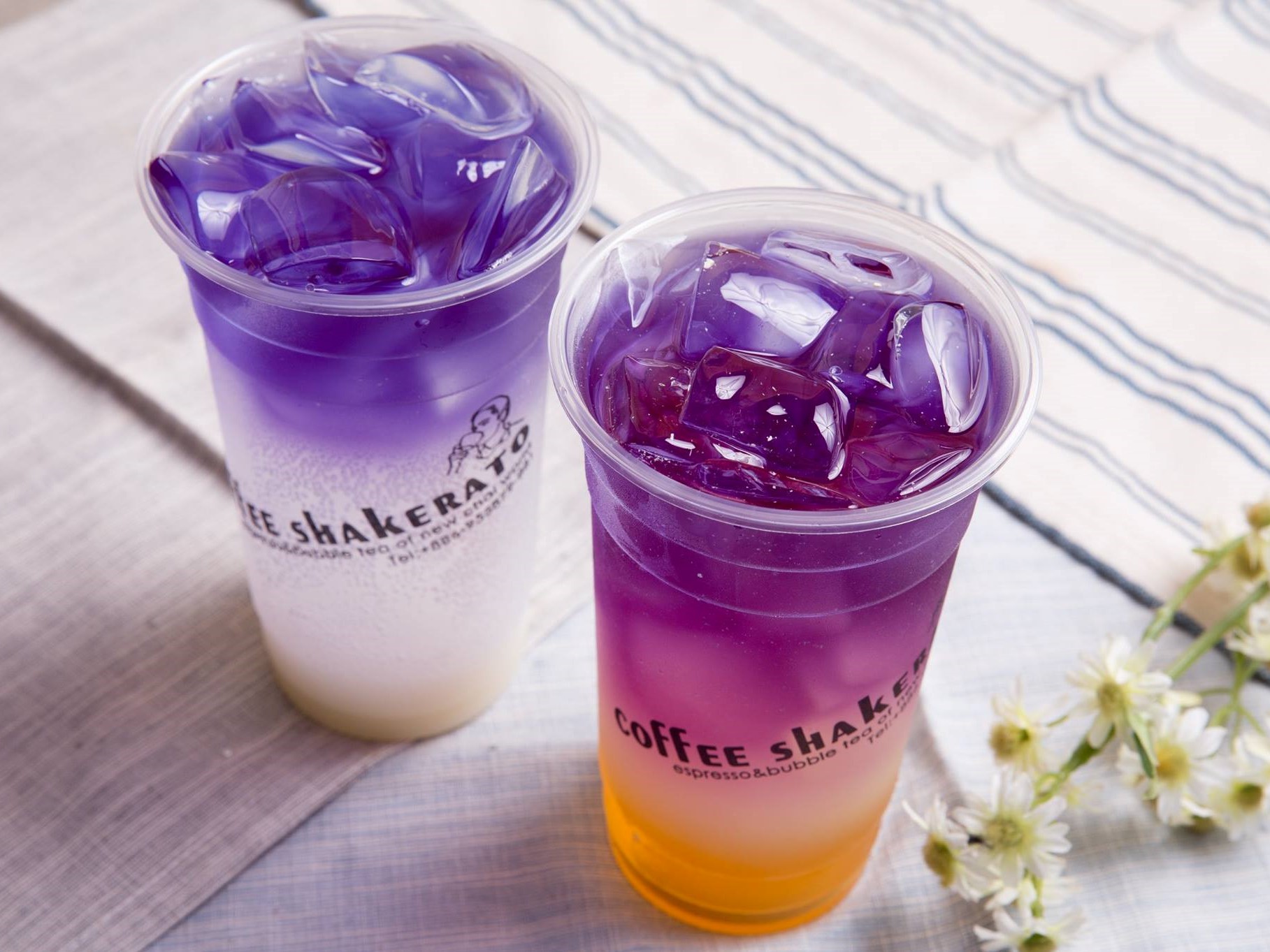 蝶豆花鮮奶(冰)