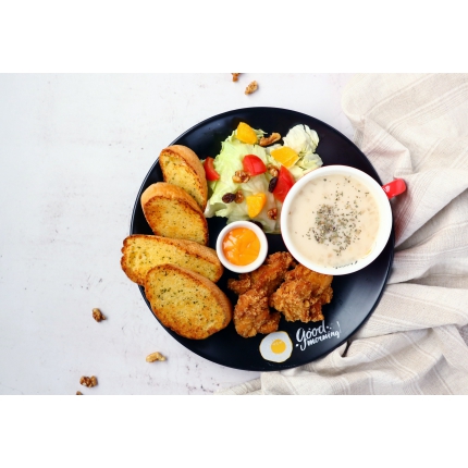 Juicy雞唐揚濃湯餐